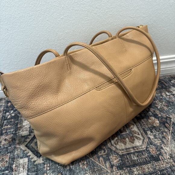 Hobo  Sandstorm Leather Large East West Tote Bag W/ Outside Pocket - Picture 7 of 12